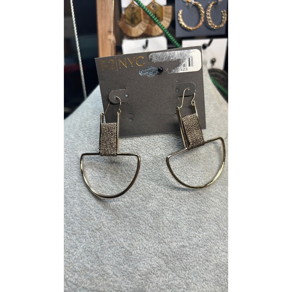 #50. Semi-circle Textured Drop Earrings